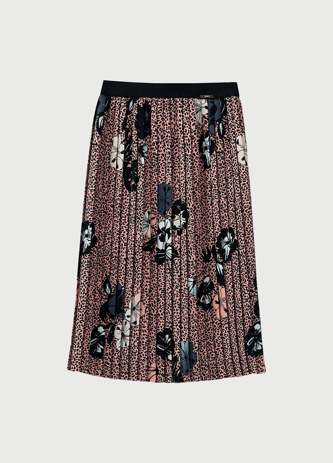Pleated midi skirt Dark pink/flowers Liu Jo - large image number 0