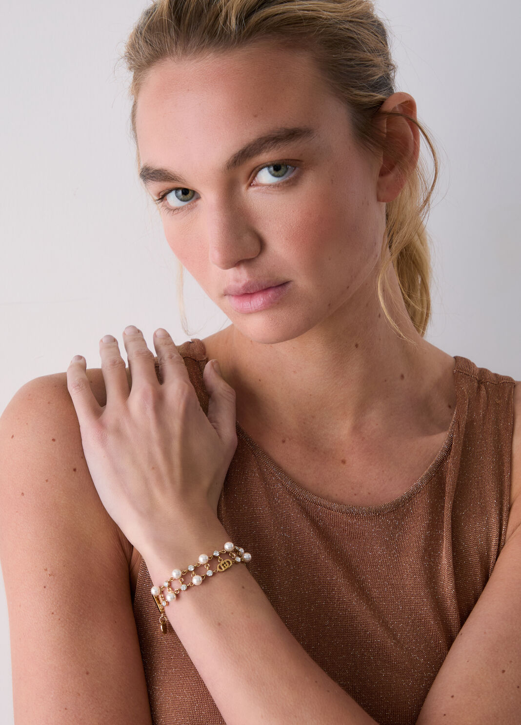 Bracelet with pearls gold colour Liu Jo - large image number 0