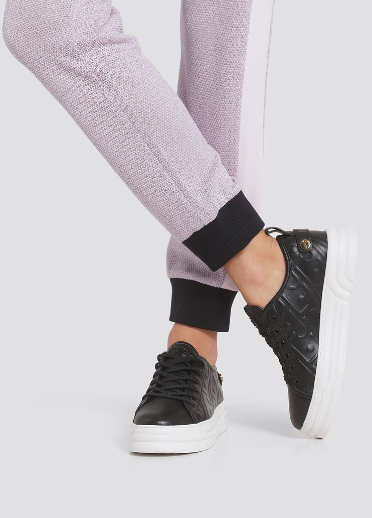 Sneakers in pelle con logo nero Liu Jo - large image number 3 Sneakers in pelle con logo nero Liu Jo - large image number 3