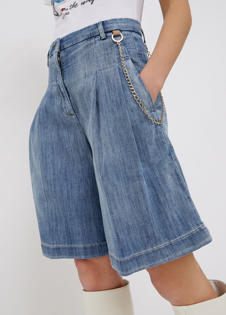 Экологичные бермуды из денима синий деним Liu Jo - large image number 2