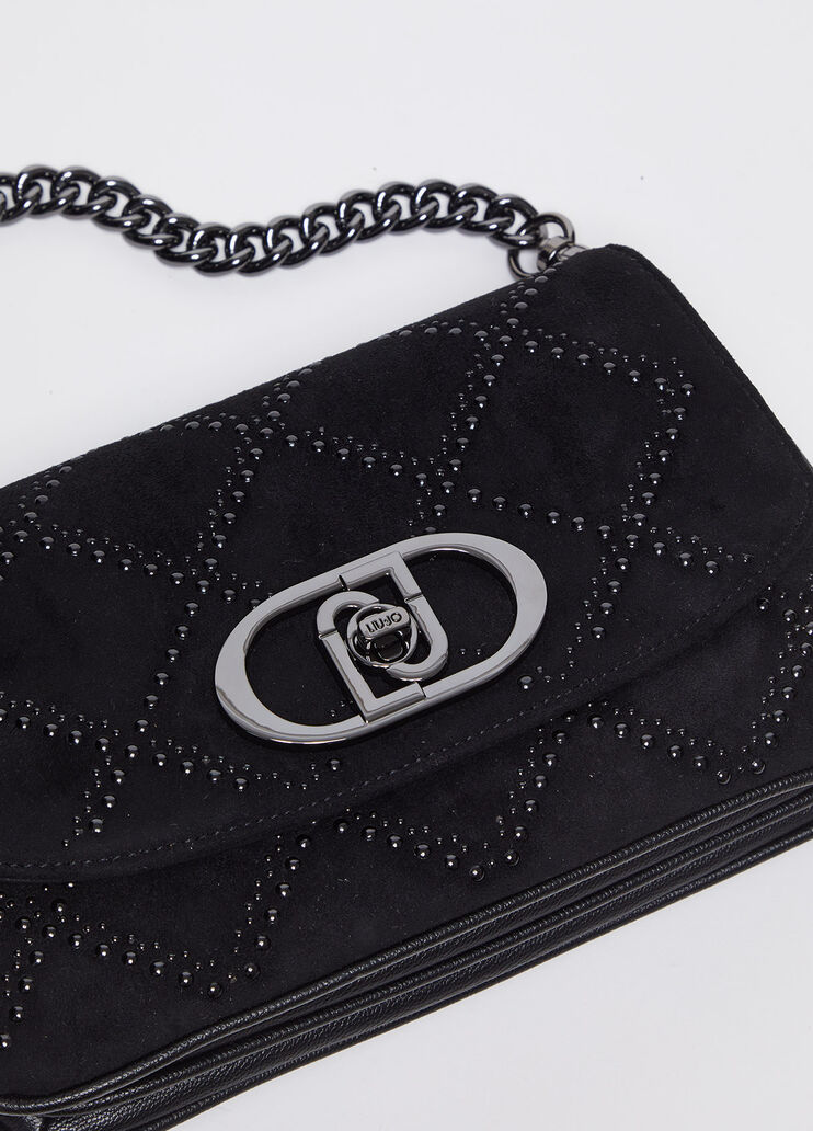 Borsa a tracolla media con borchie nero Liu Jo - large image number 3