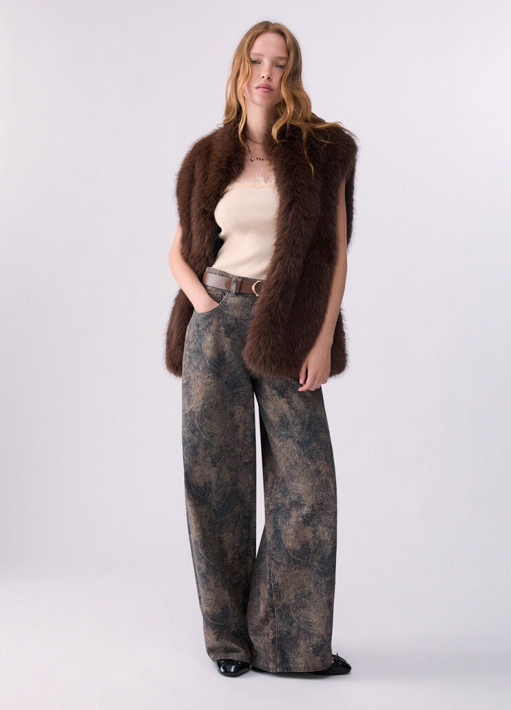 Trousers boy with print glitter brown Liu Jo - medium