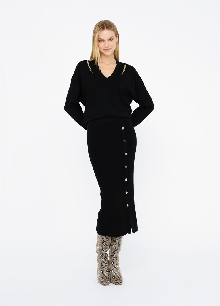 Long mesh skirt black Liu Jo - large image number 5 Long mesh skirt black Liu Jo - large image number 5