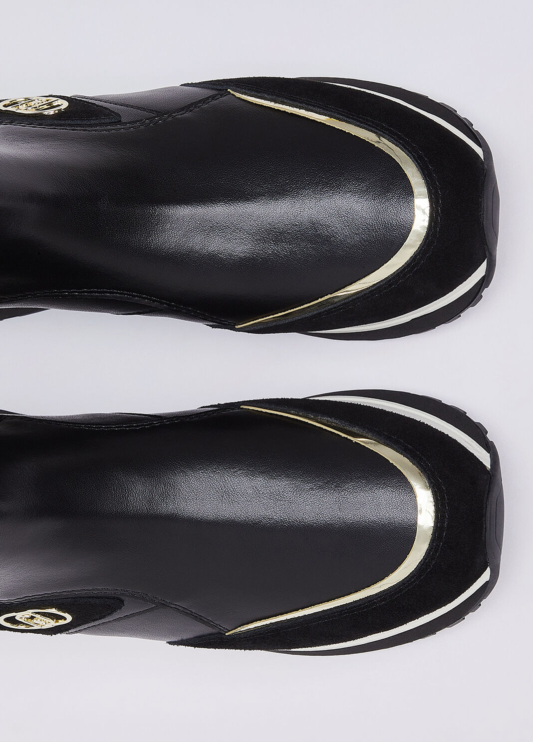 Sneakers boots in leather black Liu Jo - large image number 3