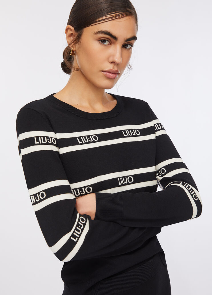 Striped jumper black Liu Jo - medium