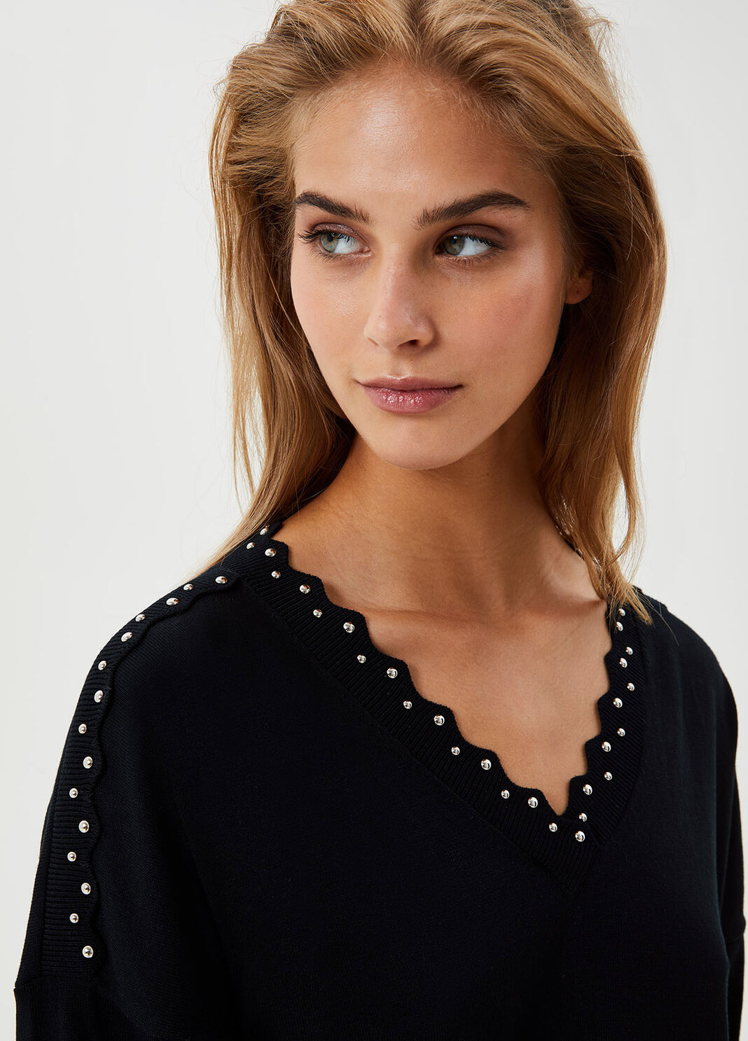Jumper with studs Black Liu Jo - large image number 2
