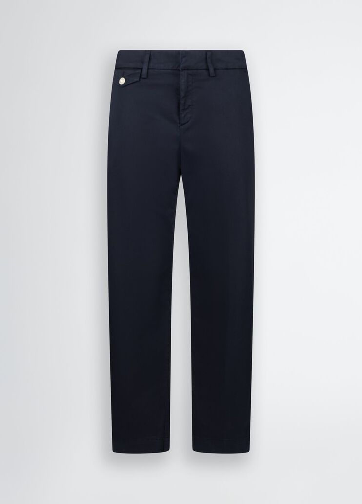 Cropped chinos navy blue Liu Jo - large image number 6 Cropped chinos navy blue Liu Jo - large image number 6