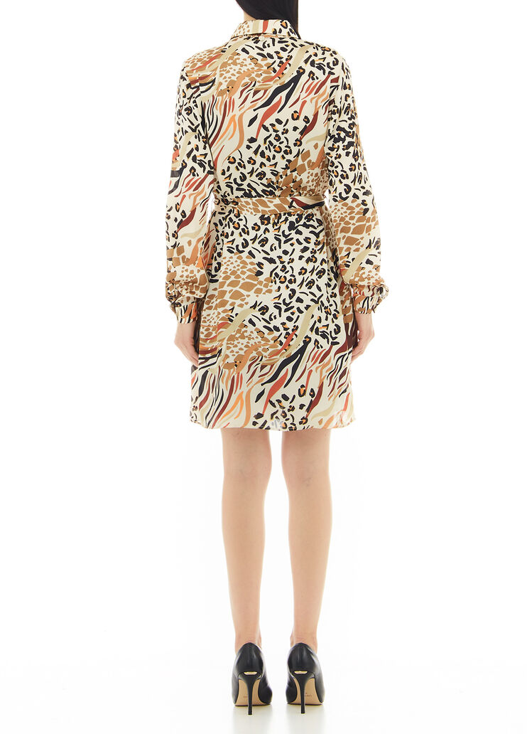 Satin shirt dress leopard print Liu Jo - large image number 1  Satin shirt dress leopard print Liu Jo - large image number 1