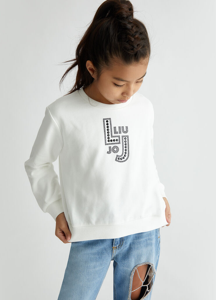 Sweatshirt with logo white Liu Jo - medium Sweatshirt with logo white Liu Jo - medium