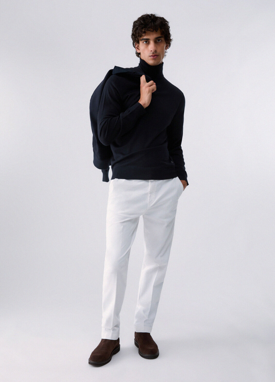 Merino Wool Turtleneck Sweater dark blue Liu Jo - large image number 5