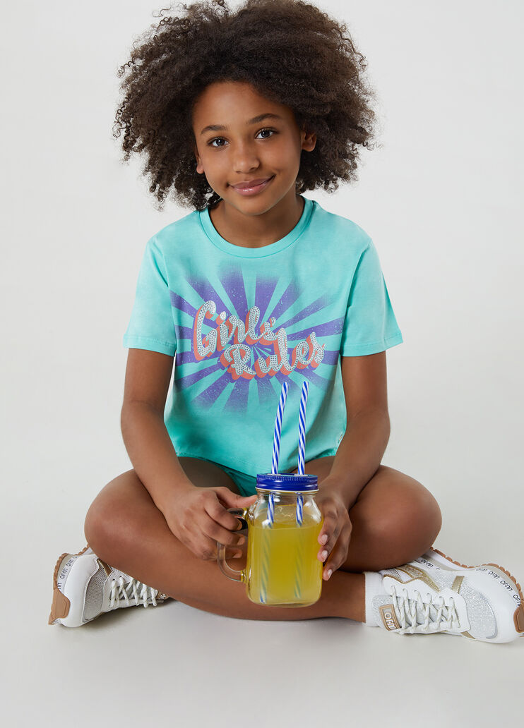 Экологичная футболка мятный/girls rules Liu Jo - large image number 2