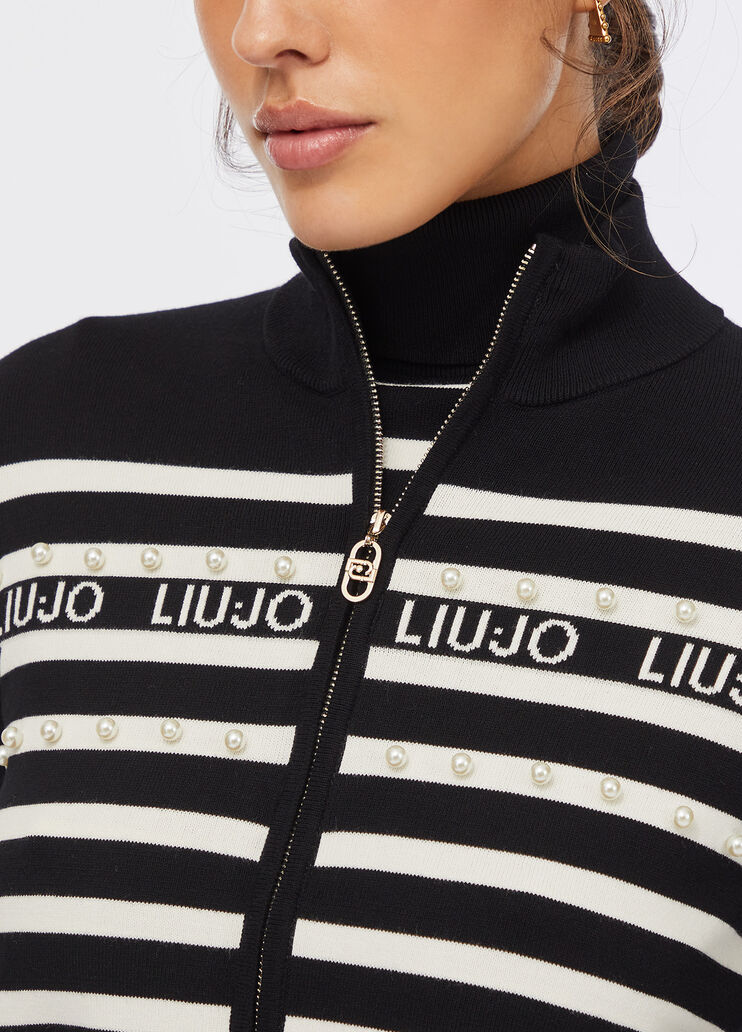 Striped cardigan black Liu Jo - large image number 3