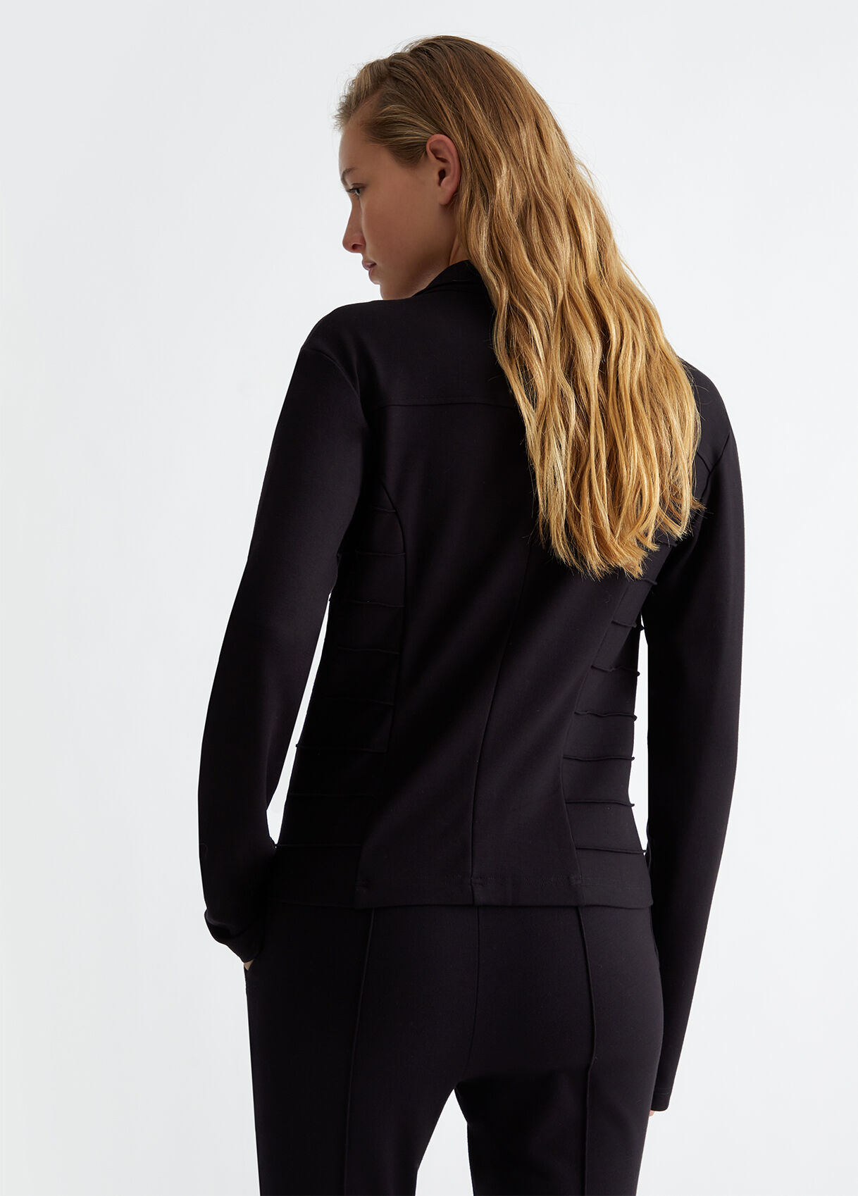Jersey-Jacke mit Reißverschluss