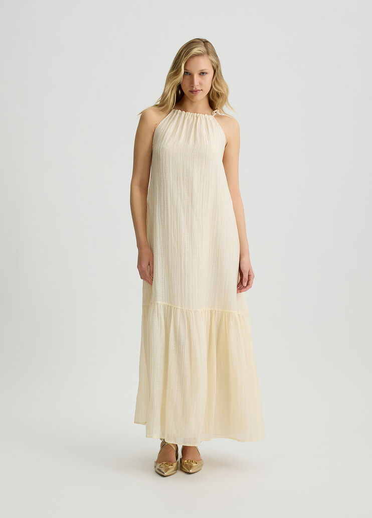 Long dress with ruffles butter Liu Jo - medium Long dress with ruffles butter Liu Jo - medium