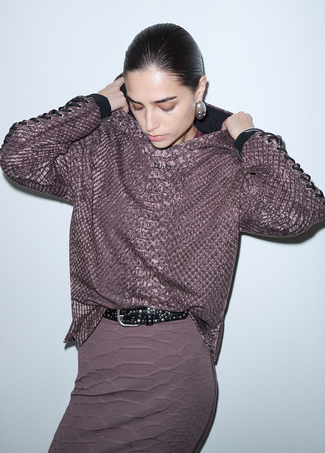 Sweatshirt with animal print brown Liu Jo - large image number 3