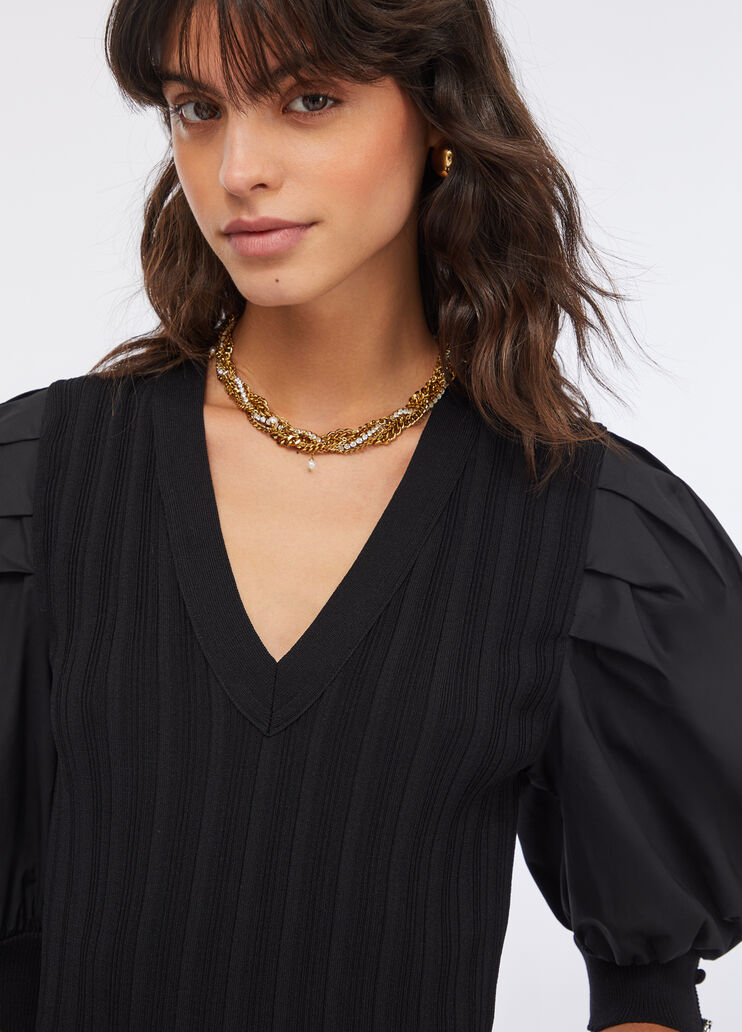 Top à manches ballon noir Liu Jo - medium