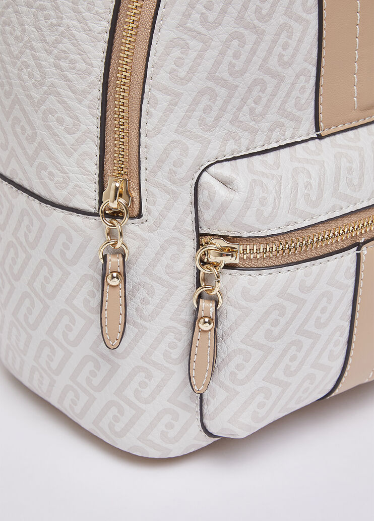 Rucksack mit Kettendetail Wei&szlig;/Beige Liu Jo - medium