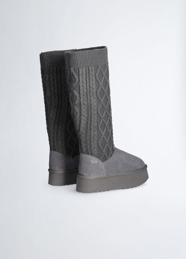 Knit platform boots grey Liu Jo - large image number 3 Knit platform boots grey Liu Jo - large image number 3