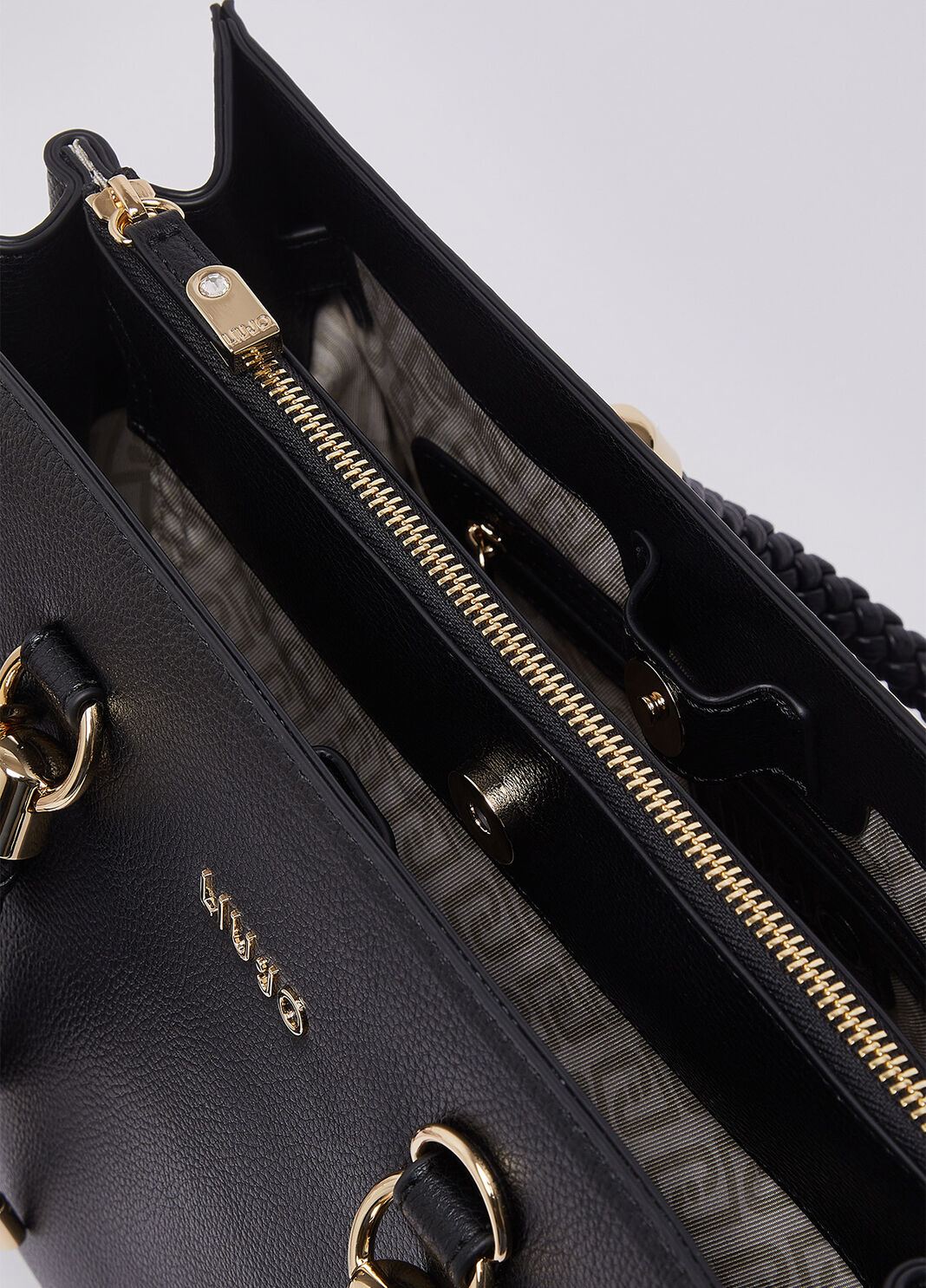 Sacoche format moyen avec charms noir Liu Jo - large image number 6