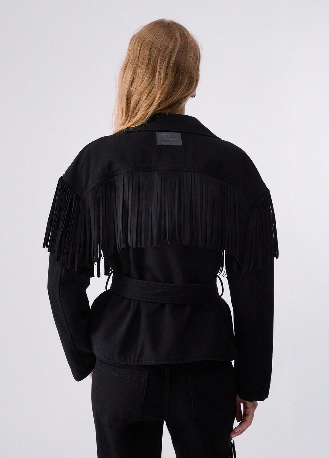 Denim Jacket with Fringe black denim Liu Jo - large image number 1