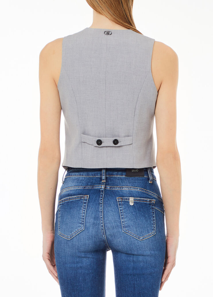 Twill waistcoat grey Liu Jo - medium Twill waistcoat grey Liu Jo - medium