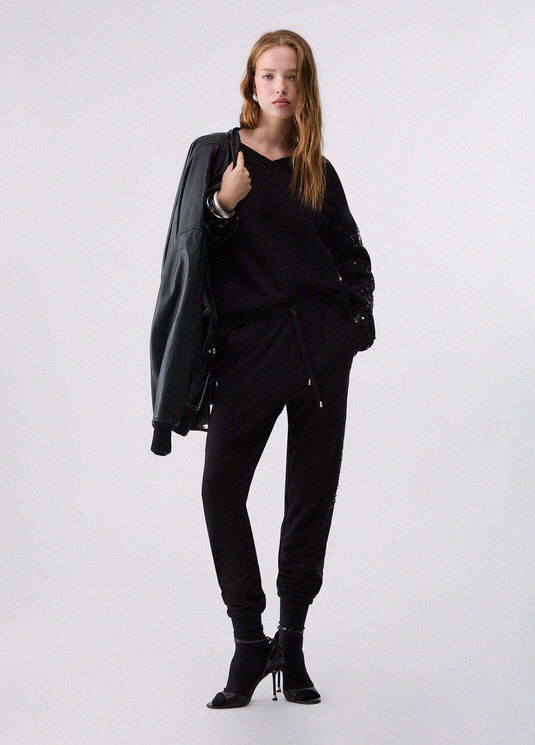 Sequin Sweatshirt black Liu Jo - large image number 5