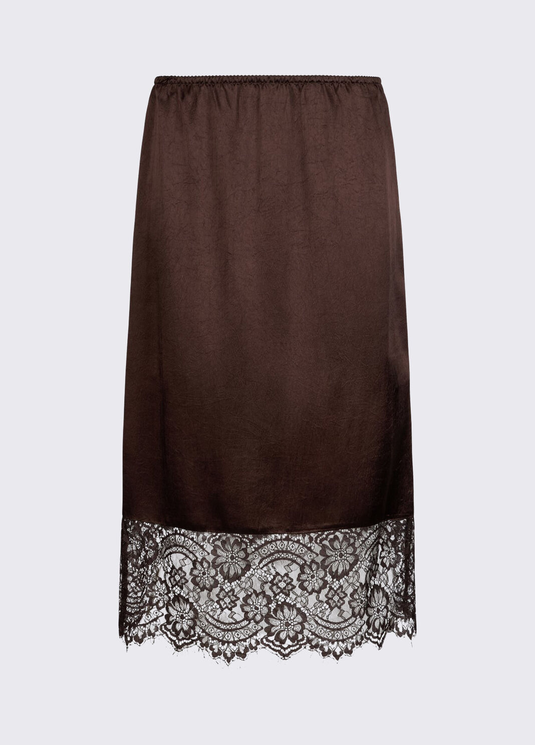 Satin midi skirt with lace details brown Liu Jo - large image number 6