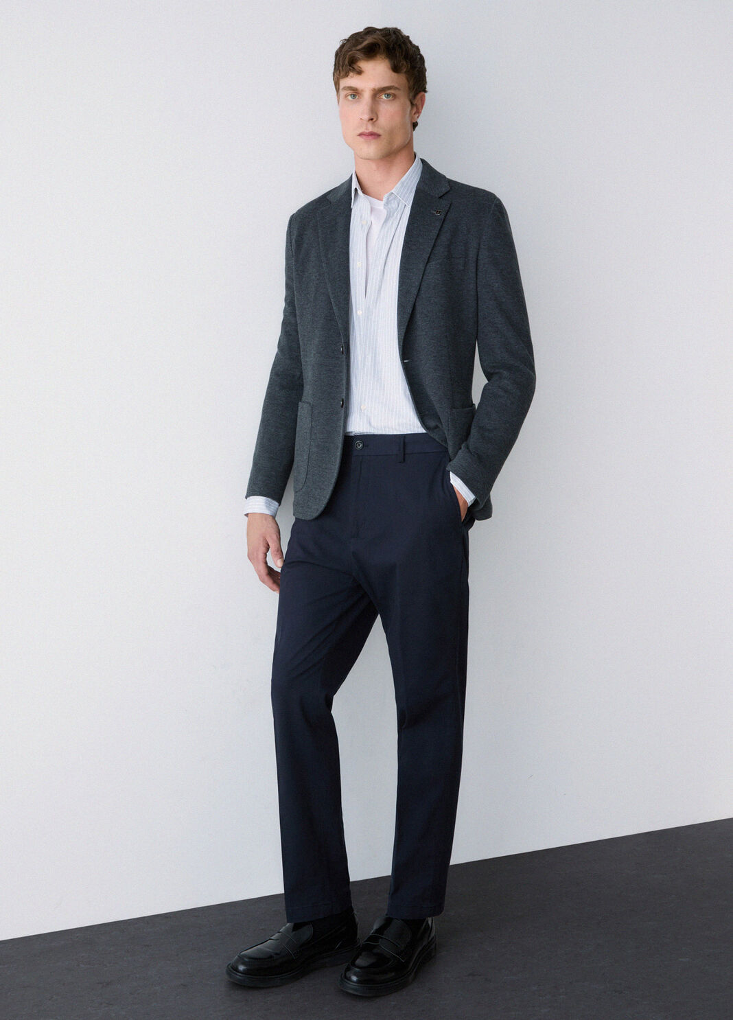 Chino trousers regular fit dark blue Liu Jo - large image number 3