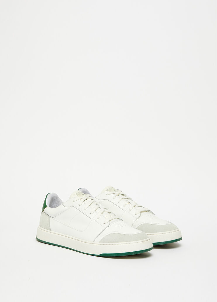 Sneakers en cuir blanc et vert Liu Jo - large image number 2