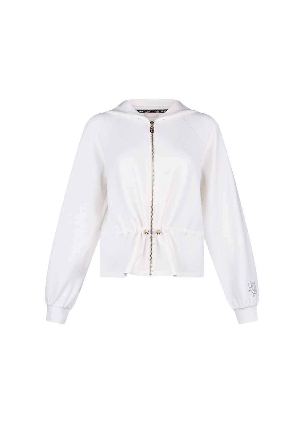 Scuba hooded sweatshirt with zip milky white Liu Jo - large image number 6