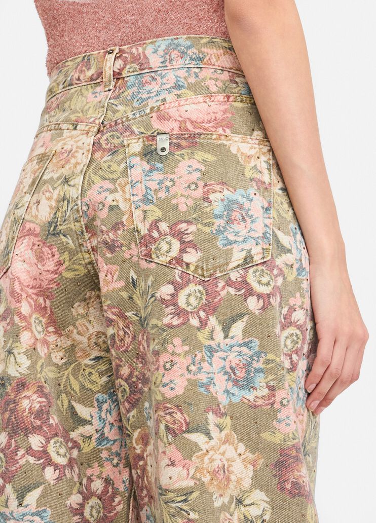 Flared trousers with print sanderson print Liu Jo - large image number 4 Flared trousers with print sanderson print Liu Jo - large image number 4