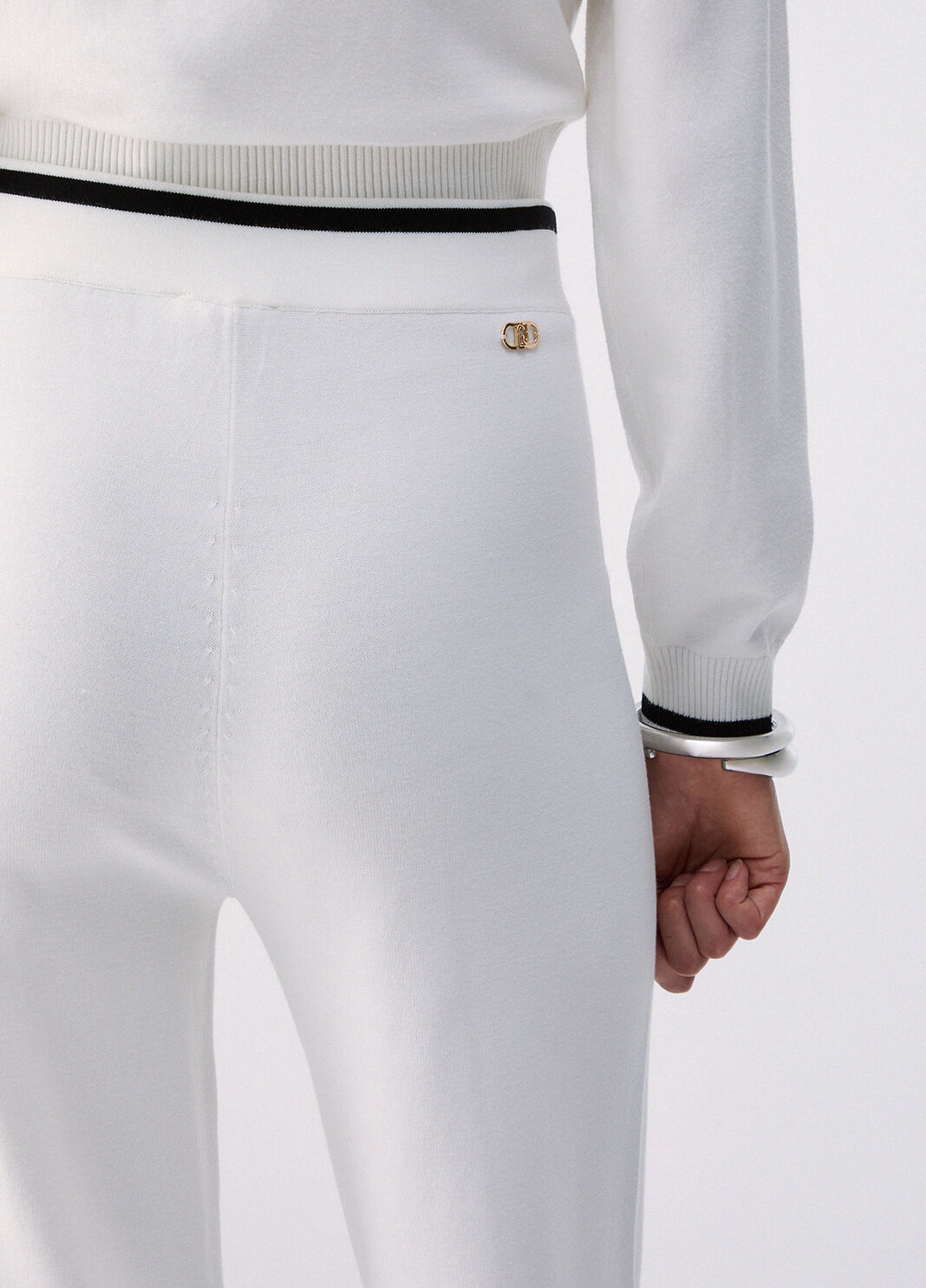 Knit Trousers white wool Liu Jo - large image number 4