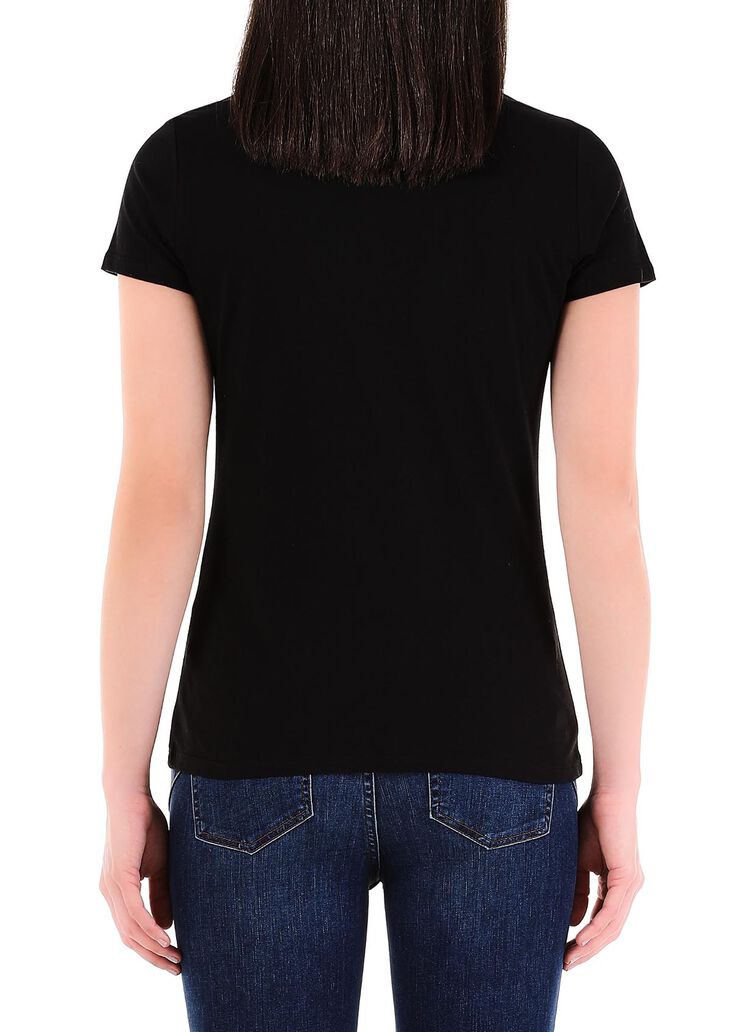 T-shirt avec imprim&eacute; noir et montgolfi&egrave;re Liu Jo - large image number 1