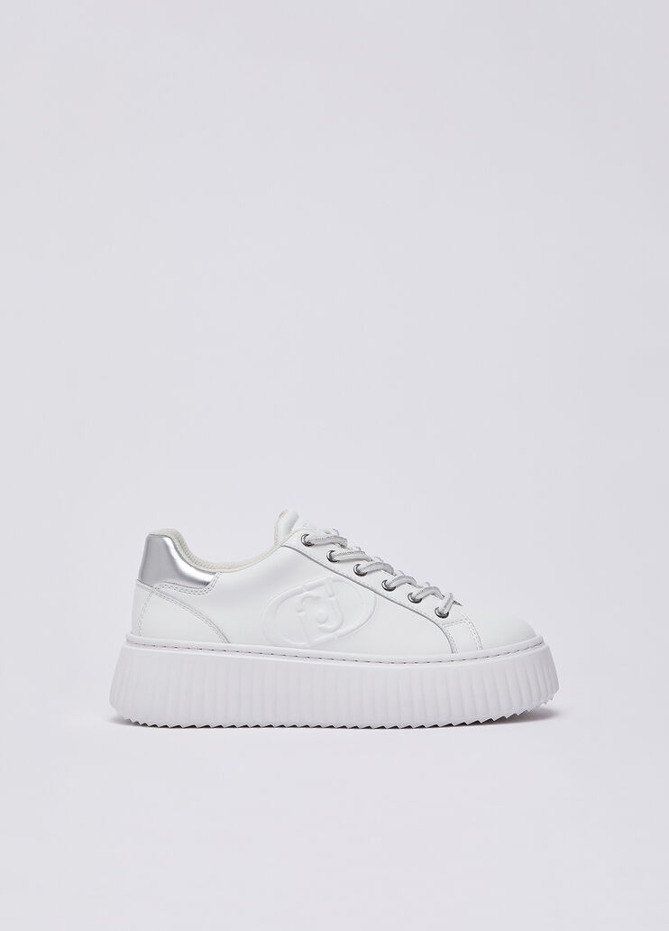 Leather platform sneakers white Liu Jo - medium