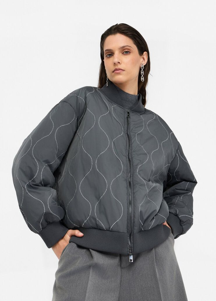 Bomber en nylon avec clous ardoise Liu Jo - medium Bomber en nylon avec clous ardoise Liu Jo - medium
