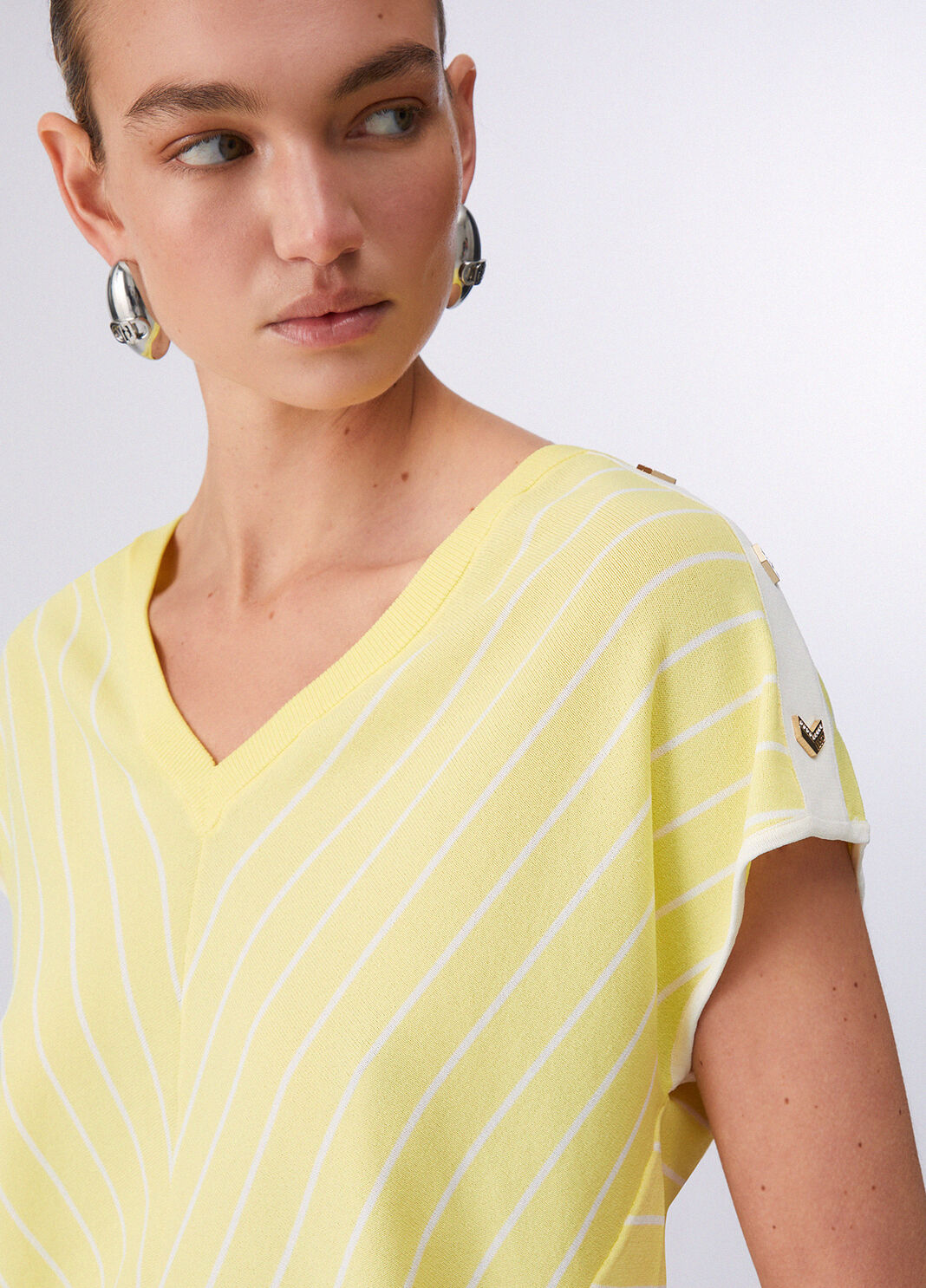 Gestreiftes Top gelb Liu Jo - large image number 4