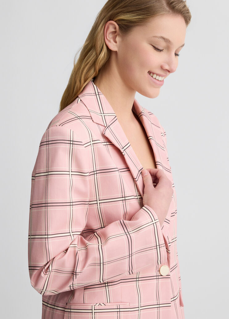Chequered blazer pink Liu Jo - large image number 3 Chequered blazer pink Liu Jo - large image number 3