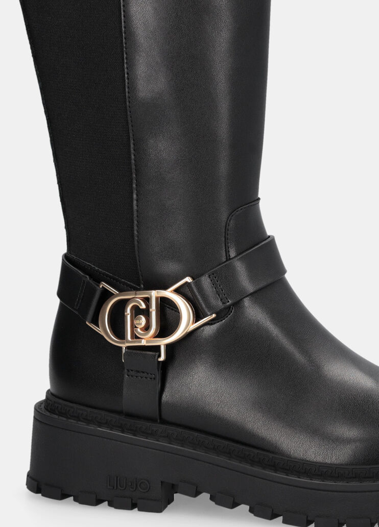 Knee-high leather boots black Liu Jo - medium Knee-high leather boots black Liu Jo - medium