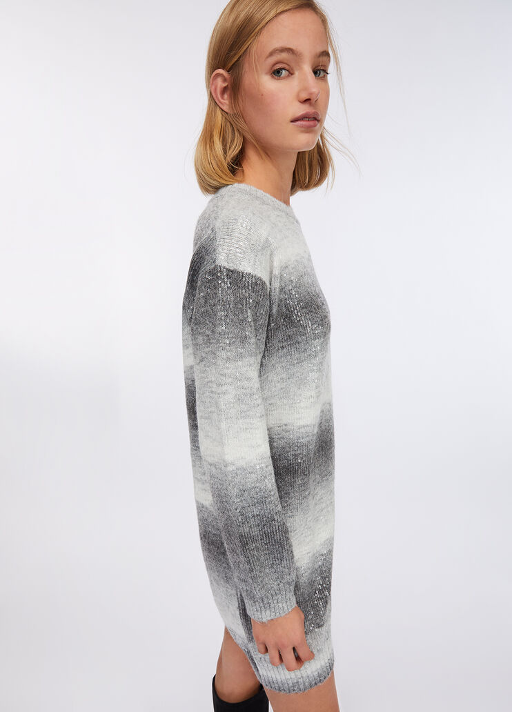 Abito in maglia con paillettes grigio Liu Jo - large image number 3
