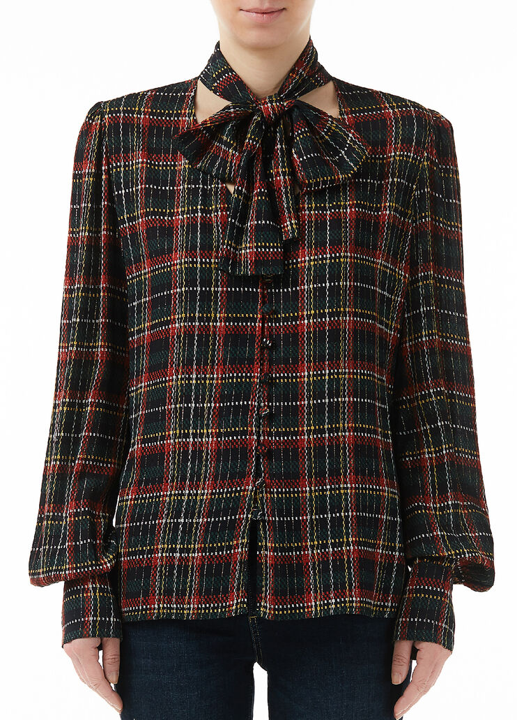 Hemdbluse mit Schluppe Karo Gr&uuml;n/Schwarz Liu Jo - large image number 0