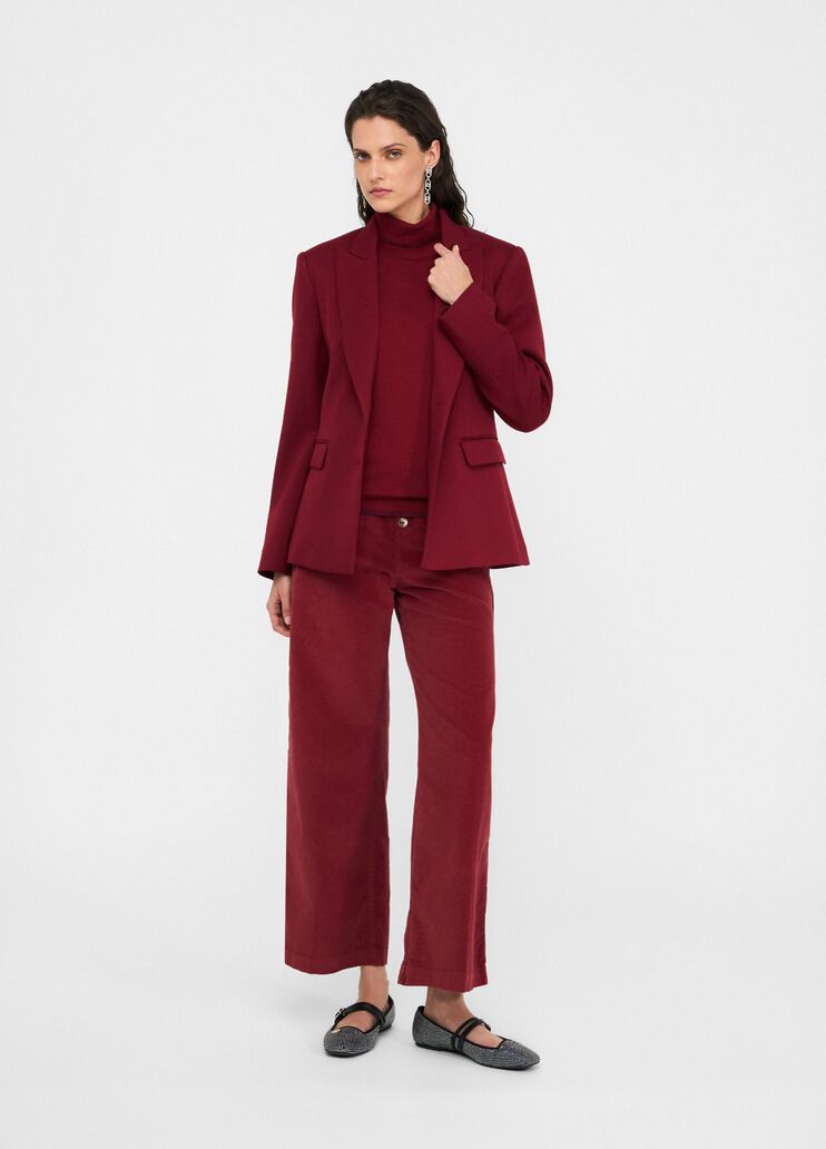 Flared velvet trousers red Liu Jo - large image number 5 Flared velvet trousers red Liu Jo - large image number 5
