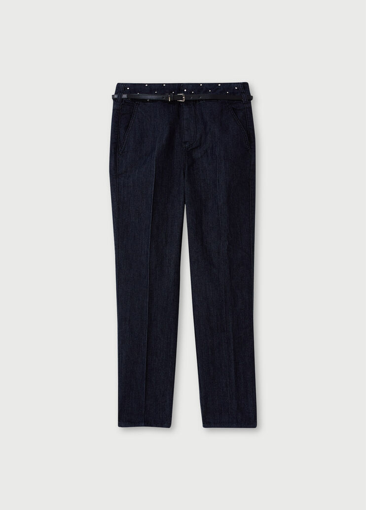 Cropped jeans with belt Normal wash Liu Jo - large image number 4