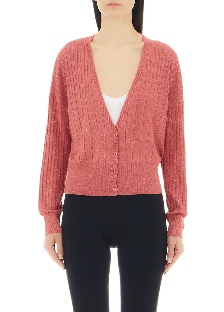 Cardigan en lurex® rose Liu Jo - large image number 0