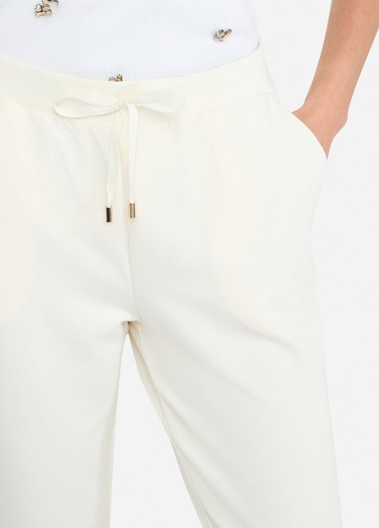Fleece jogging pants milk white Liu Jo - large image number 2 Fleece jogging pants milk white Liu Jo - large image number 2