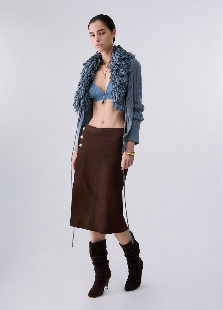 Cardigan in wool and alpaca light blue Liu Jo - medium
