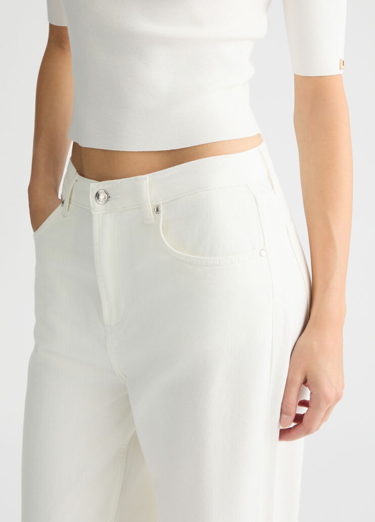 Wide-leg trousers white wool Liu Jo - large image number 2