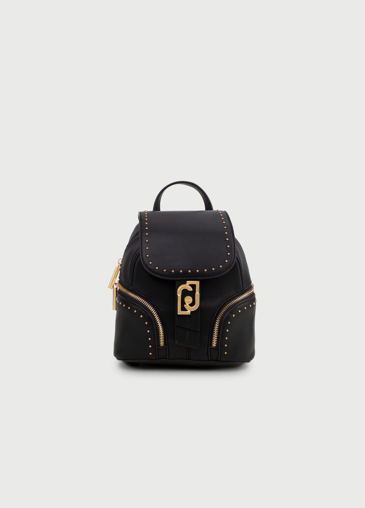 Sac à dos petit format avec logo Noir Liu Jo - large image number 0