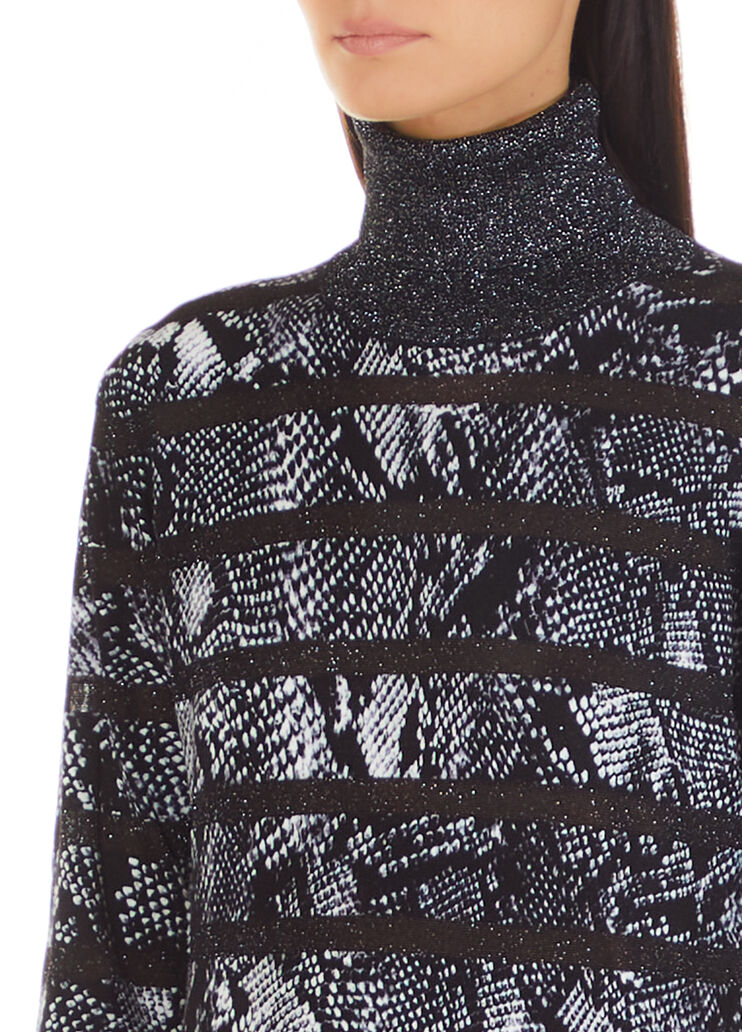 Rollkragenpullover mit Python-Print Python Liu Jo - large image number 2 Rollkragenpullover mit Python-Print Python Liu Jo - large image number 2