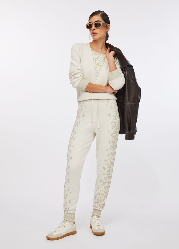 Брюки с анималистическим принтом белый Liu Jo - medium