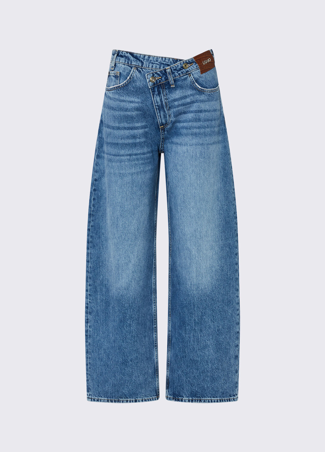 Straight jeans with asymmetric waistband blue denim Liu Jo - large image number 6